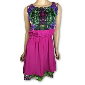 Emerson Sz S Sleeveless Dress Multi-Color Silk Blend Purple Pink Green MSRP $526